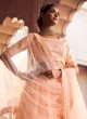 Light Orange Embroidered Lehenga Choli In Net